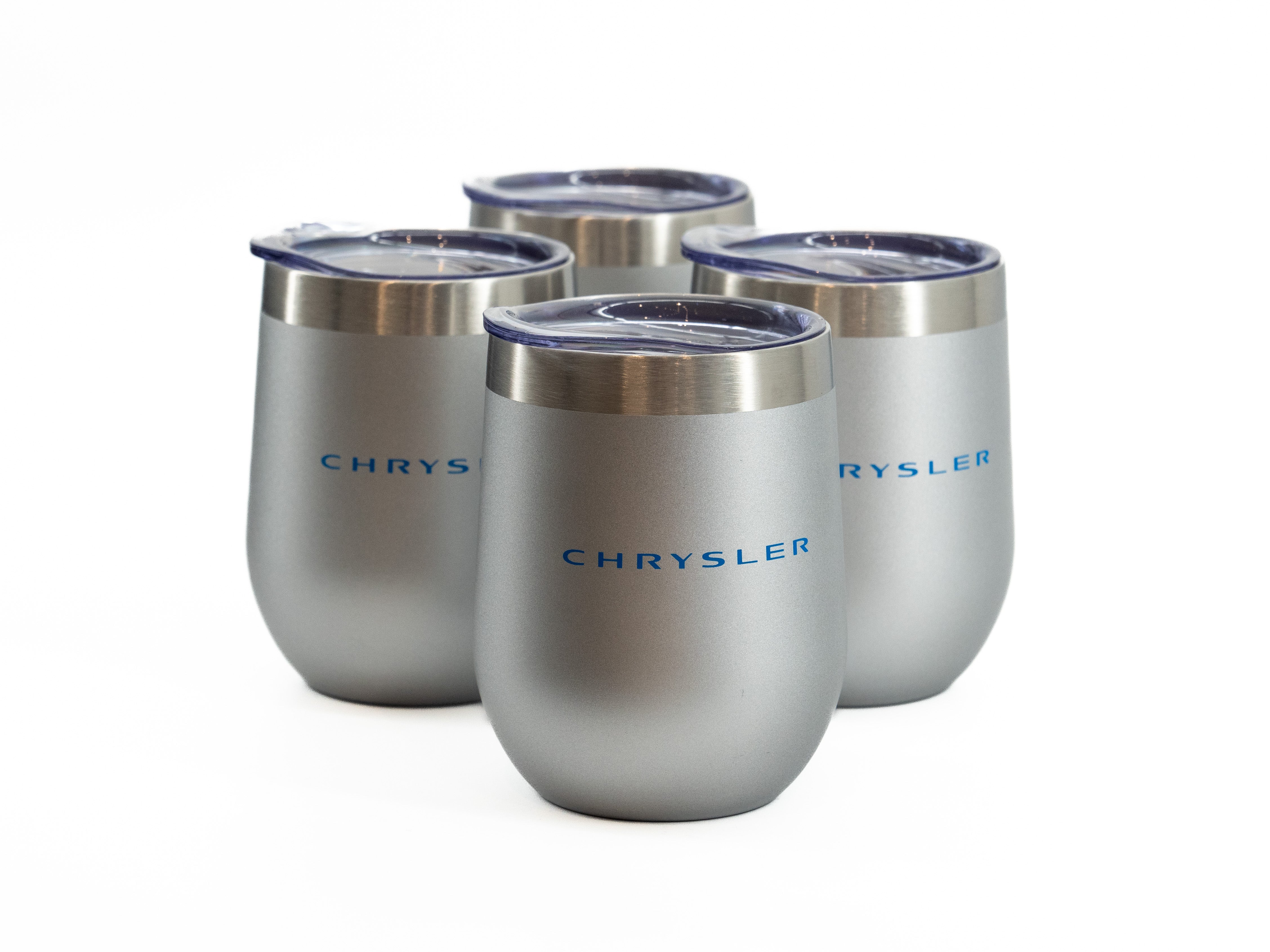 Chrysler 12 oz. Glitter Matte Traveler Cup - Set of 4