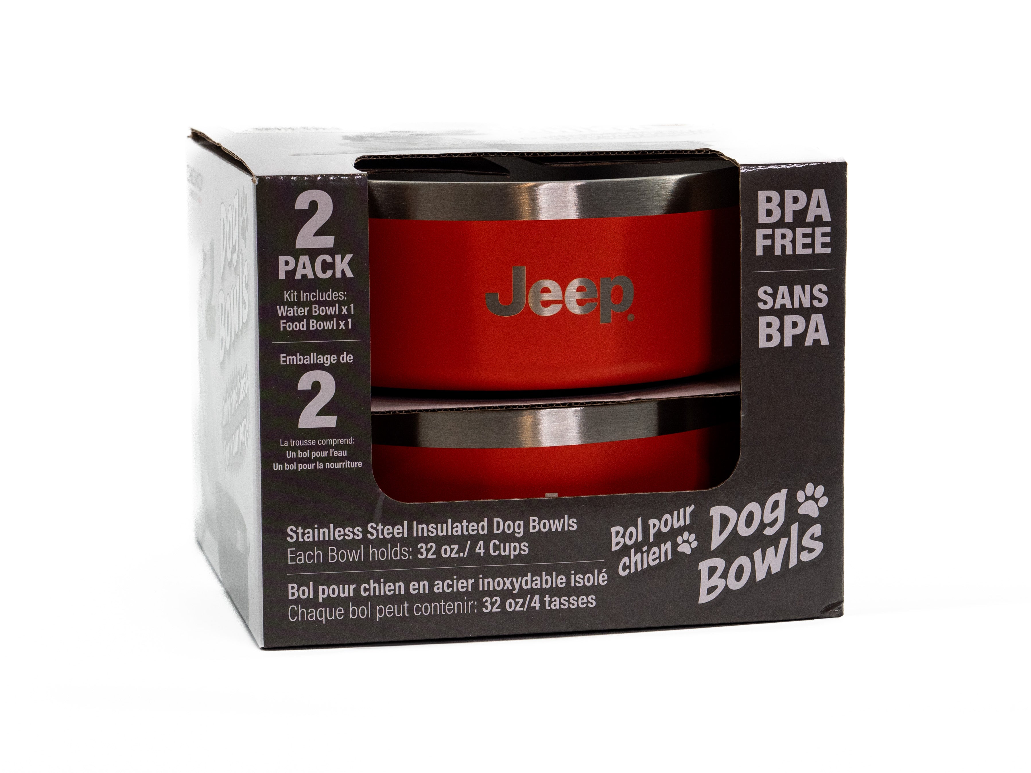 Stainless Steel Insulated Dog Bowls 2 pk
