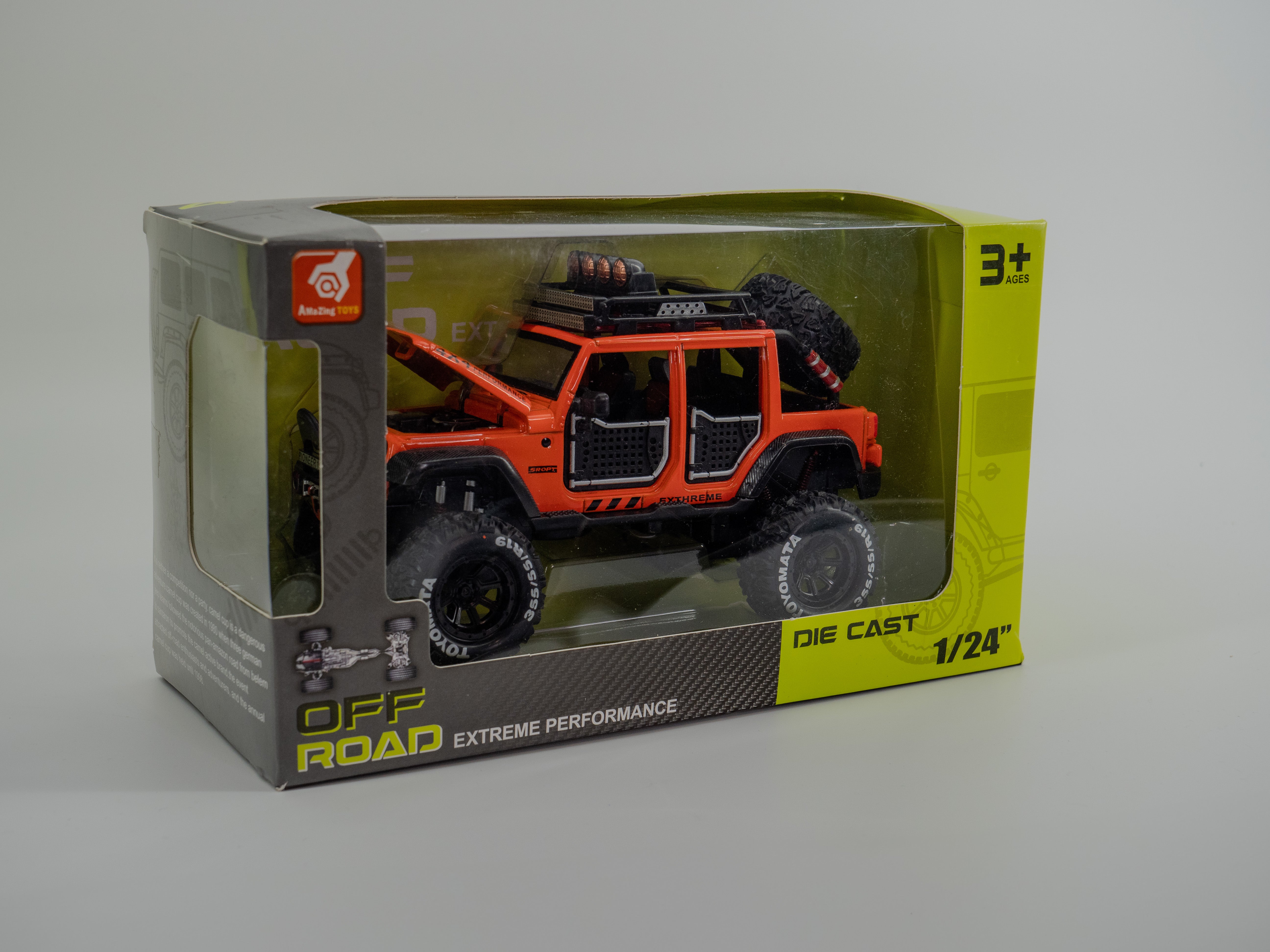 1:24 Jeep Die cast Metal Alloy Car ORANGE