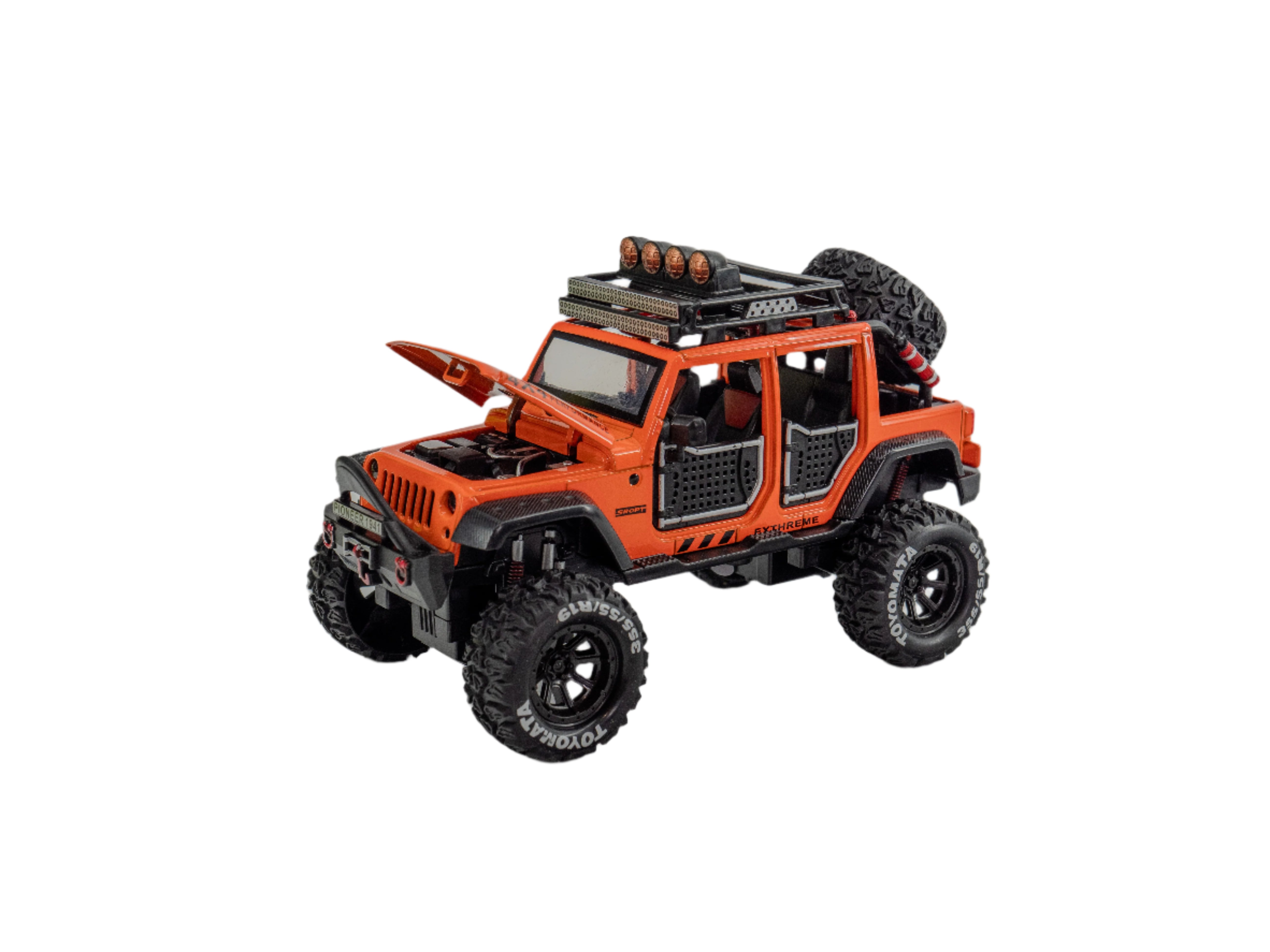 1:24 Jeep Die cast Metal Alloy Car ORANGE