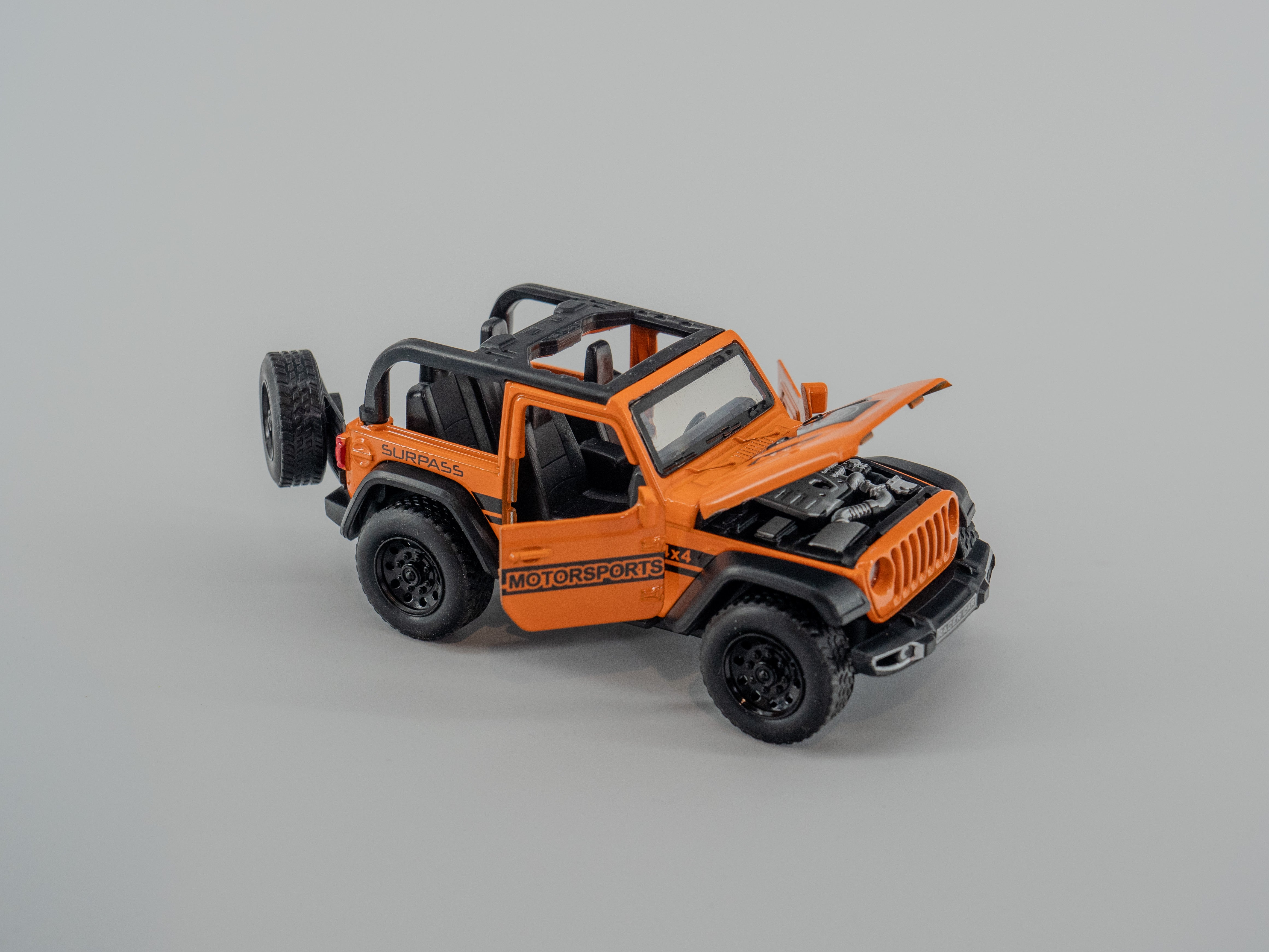 1/32 Wrangler Alloy Diecast Pull Back Model Car ORANGE
