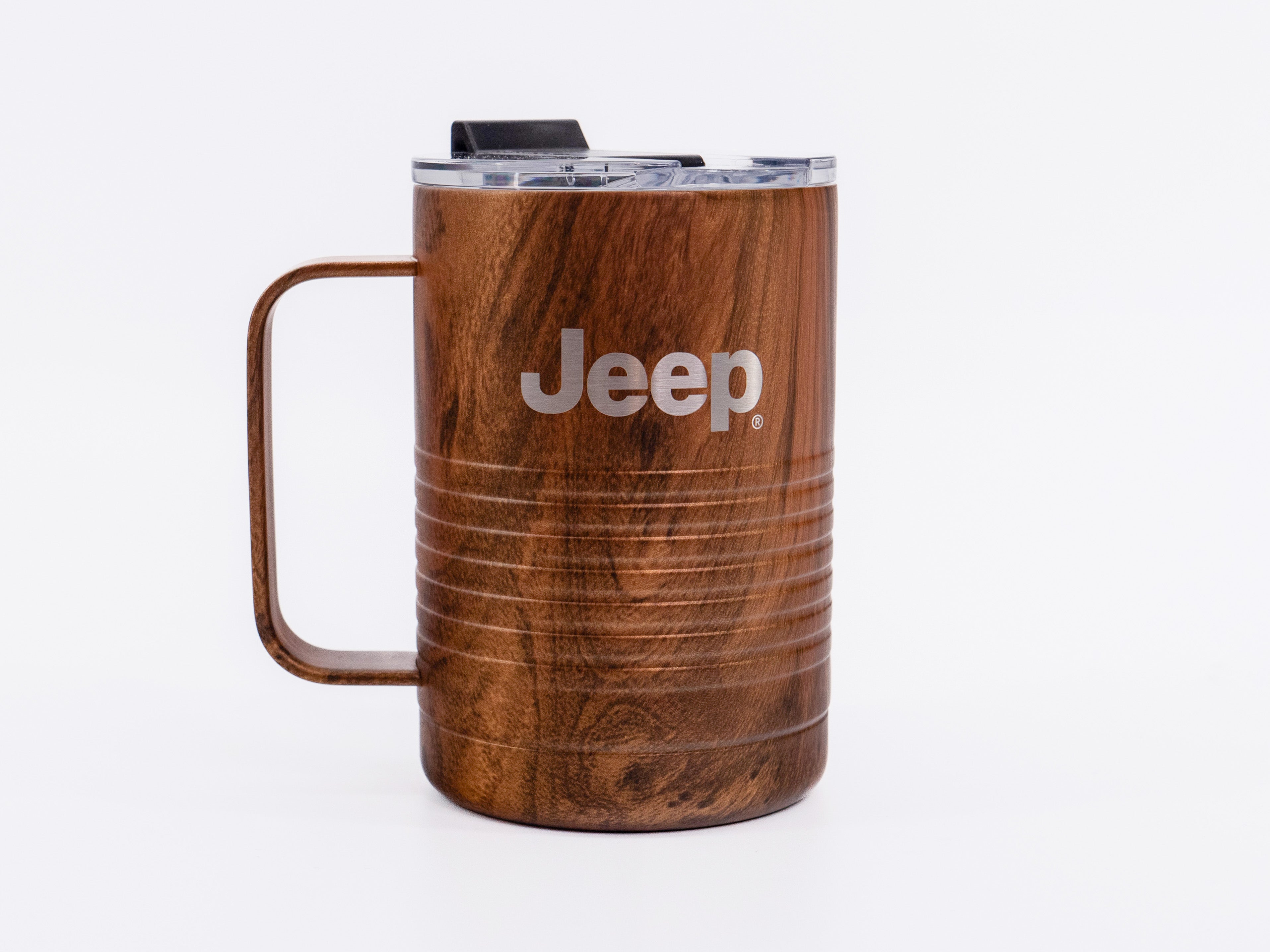 Jeep Patriot Coolers 16oz Stainless Steel Insulated Mug with Handle - Woodgrain