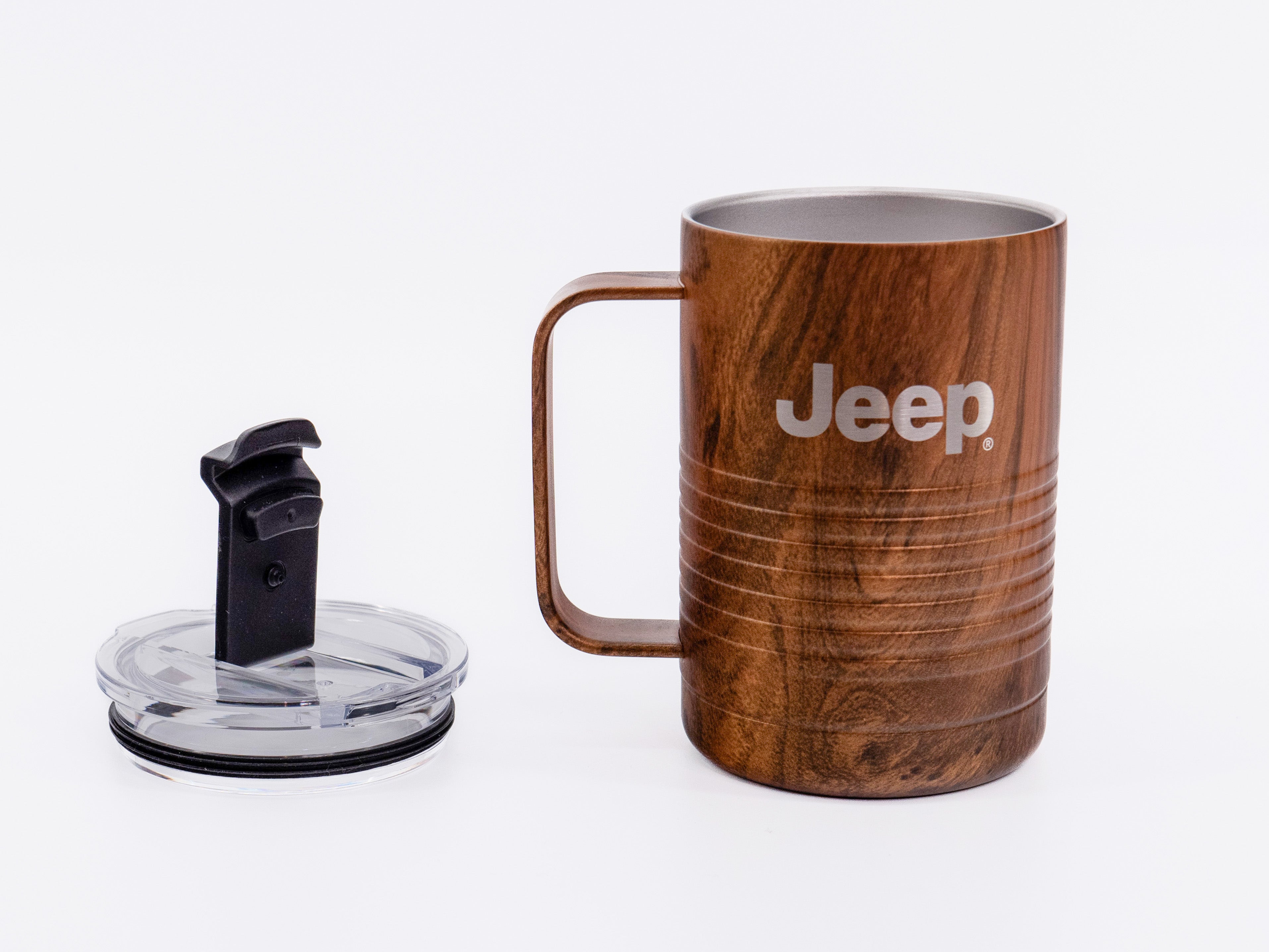 Jeep Patriot Coolers 16oz Stainless Steel Insulated Mug with Handle - Woodgrain