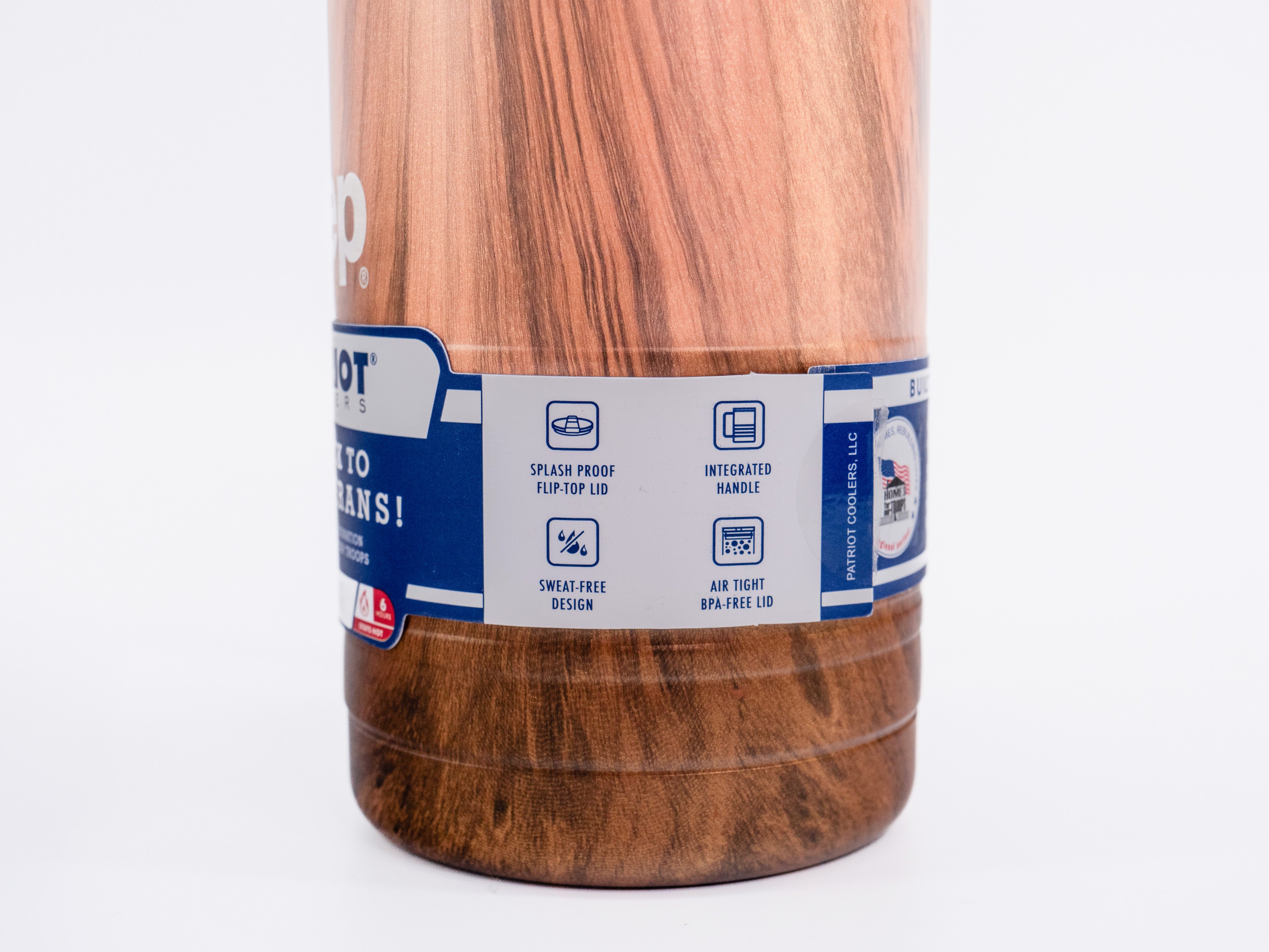 Jeep Patriot Coolers 16oz Stainless Steel Insulated Mug with Handle - Woodgrain