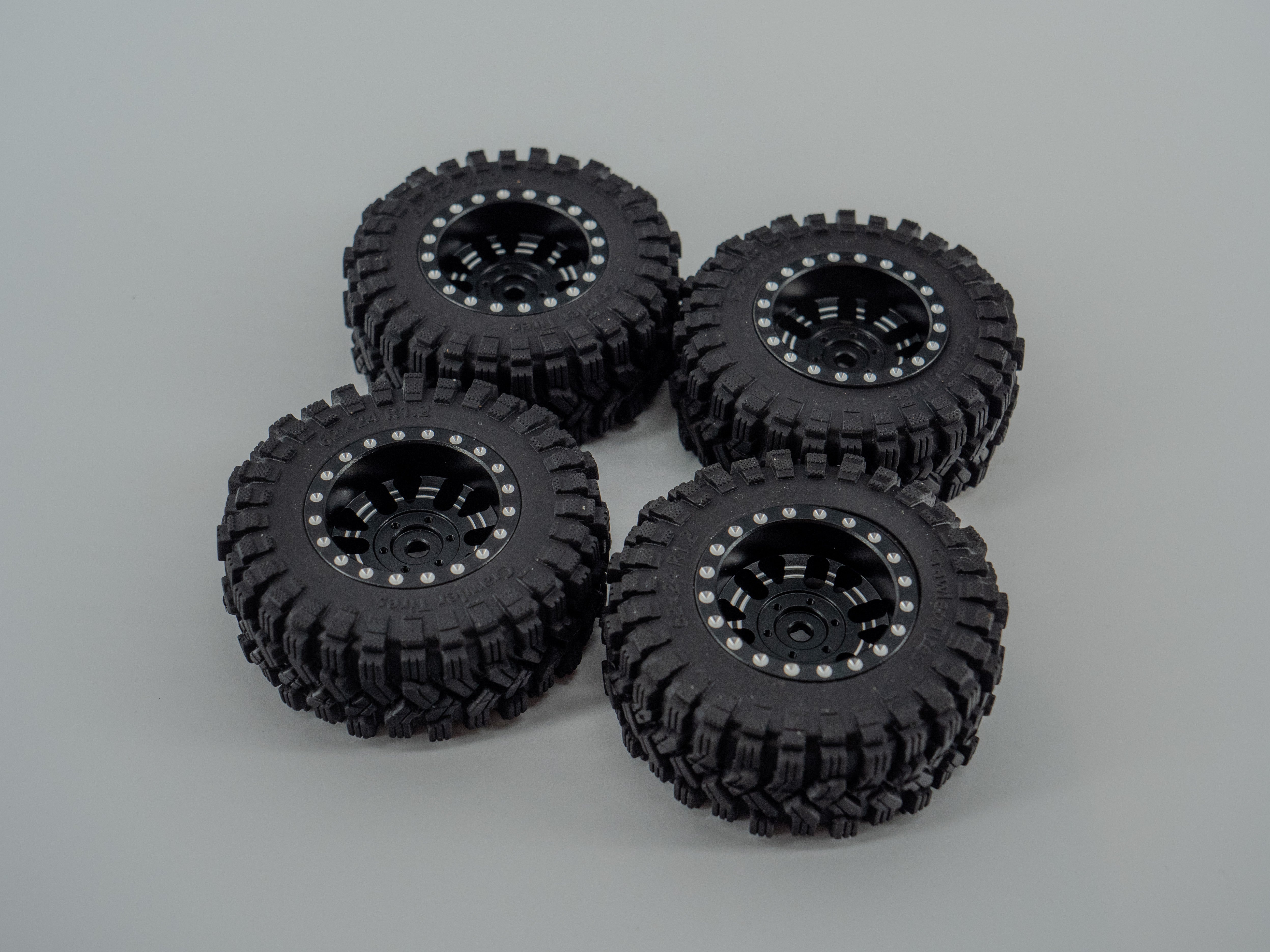1.2 Inch Beadlock Wheel Rim and Tires Set 62 * 24mm