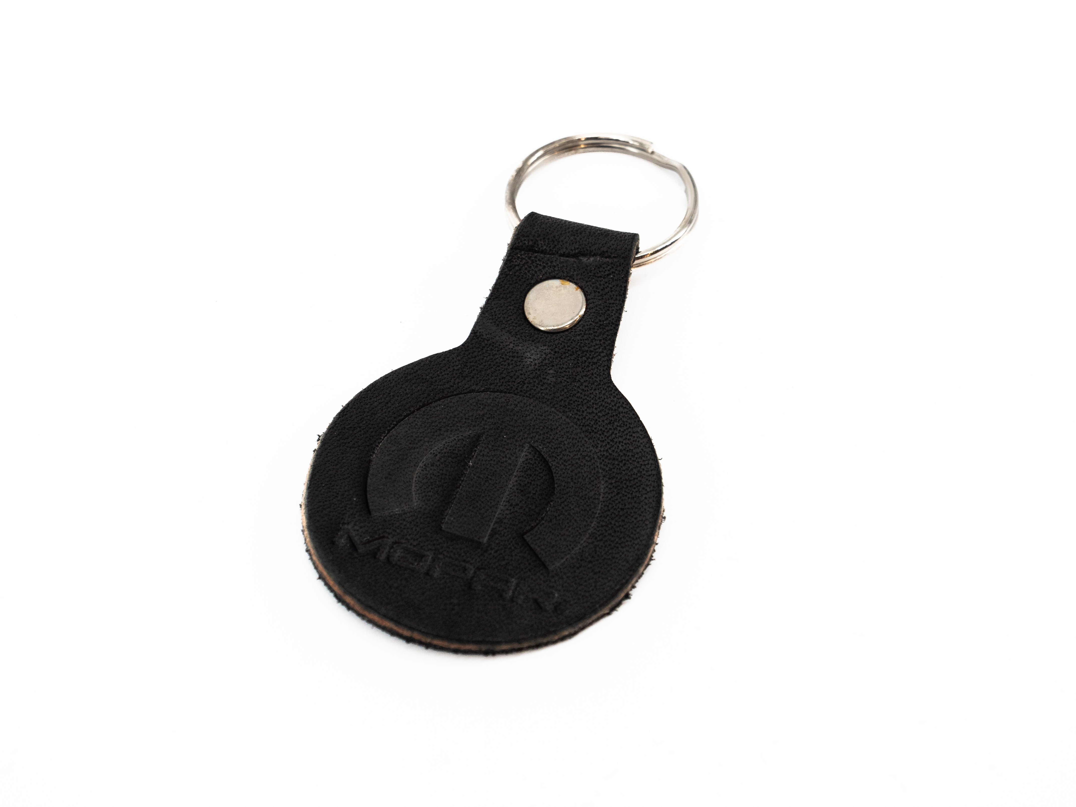 Keychain - Mopar Round leather Black