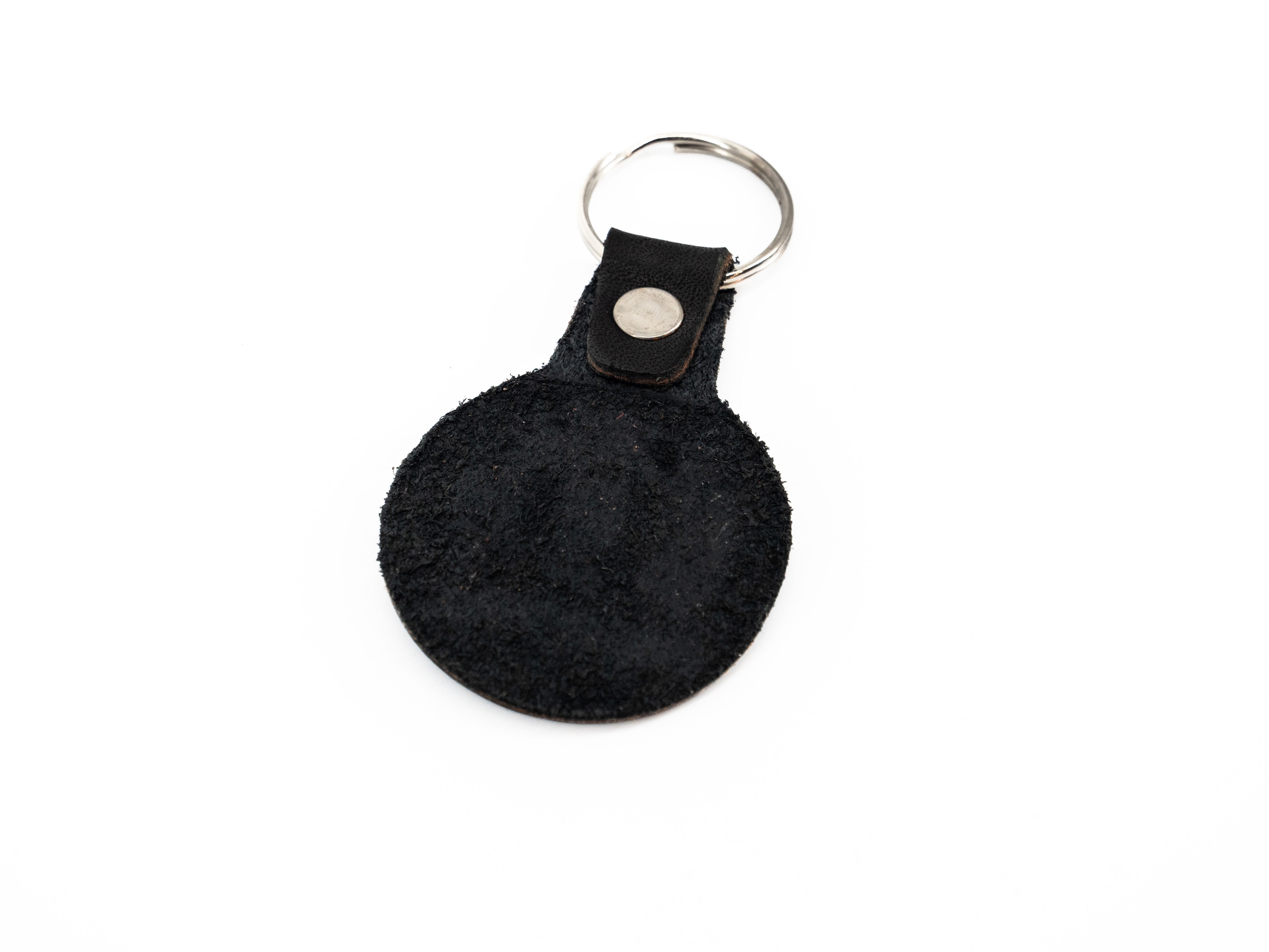 Keychain - Mopar Round leather Black