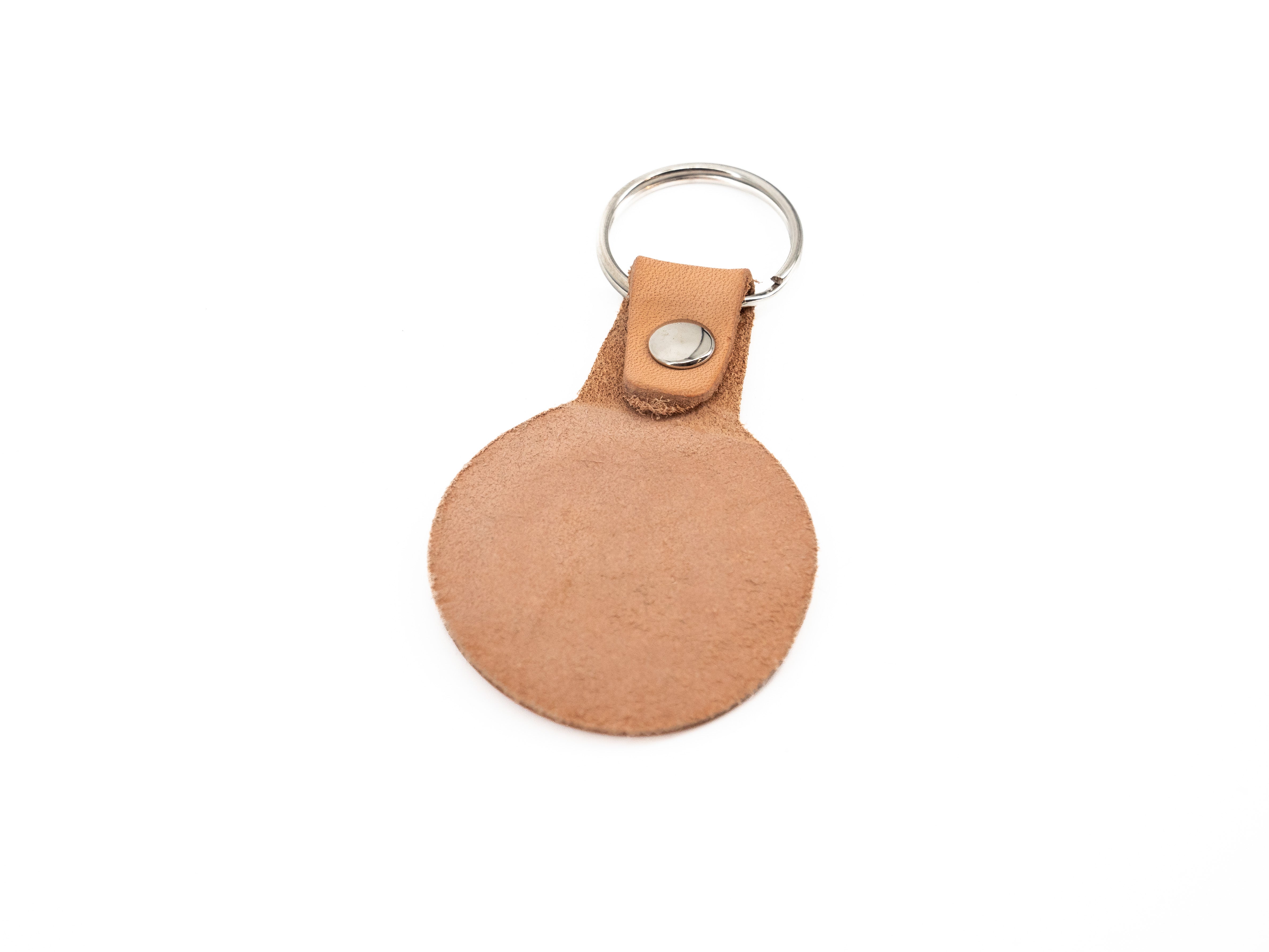 Keychain - Mopar Round leather Natural